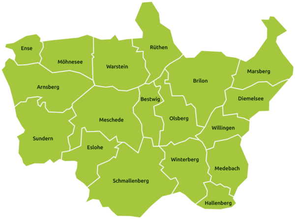 Verbreitungsgebiet imsauerland