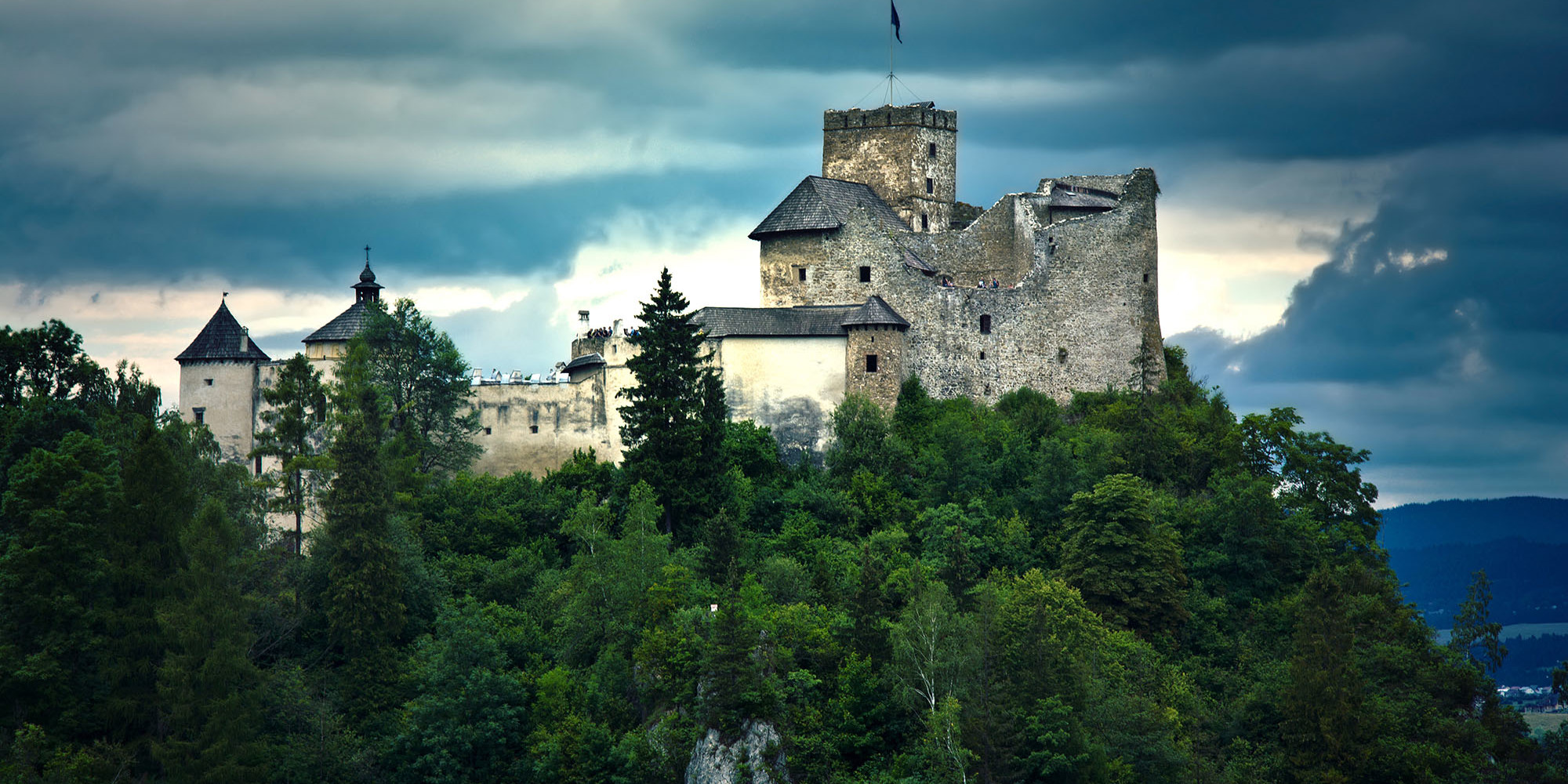 Old castle in the mountians.