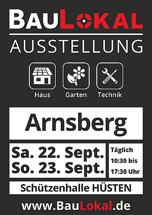 Plakat Baumesse BauLokal Ausstellung Arnsberg 2018