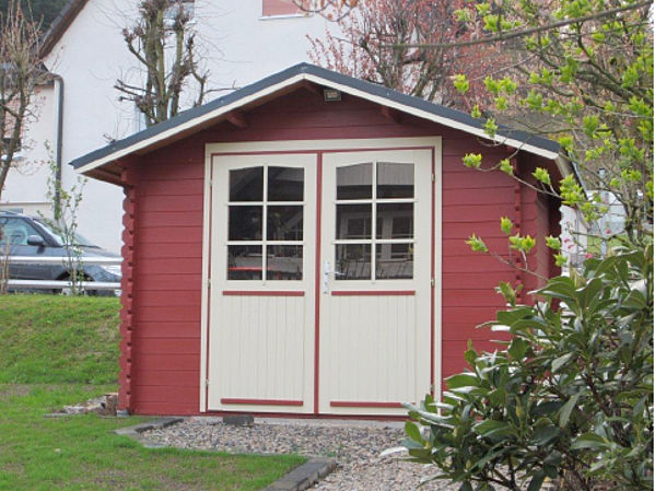 Gartenhaus im Schwedenlook im Sauerland. Foto: Gieco