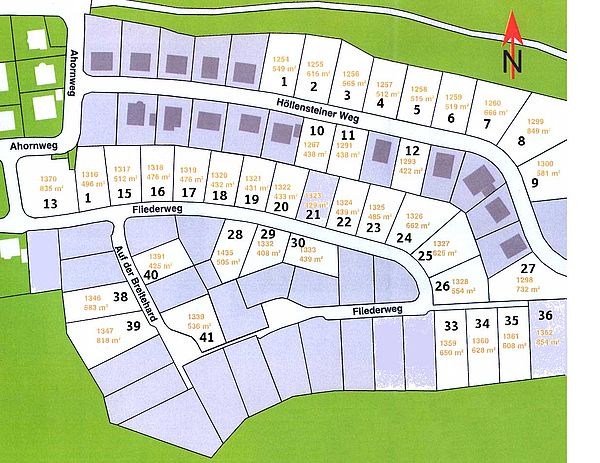 Lageplan Baugebiet Altena-Nettenscheid
